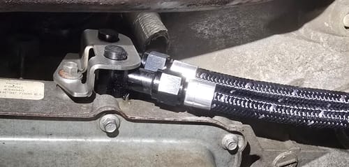 Customer photo review of SPE Motorsport 11-19 6.7L Powerstroke 6R140 Transmission Line Kit