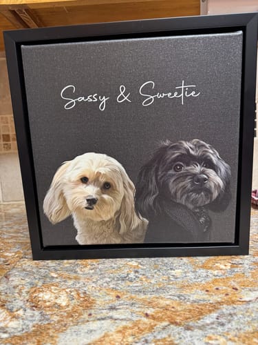 Customer photo review of Pet Art Canvas Wrap