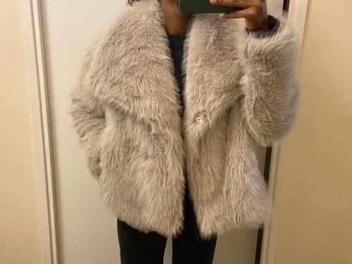 Customer photo review of Jenna Faux Fur Coat
