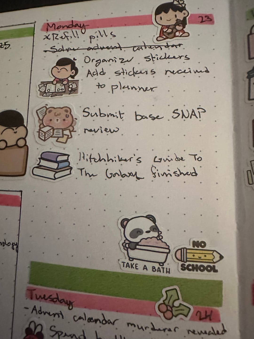 Customer photo review of No School Planner Stickers
