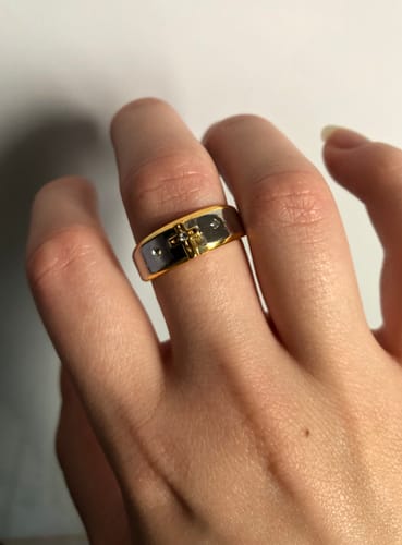 Customer photo review of FREE Today: Modern Style Two-tone Gold Cross Alloy Ring-With God All Things Are Possible
