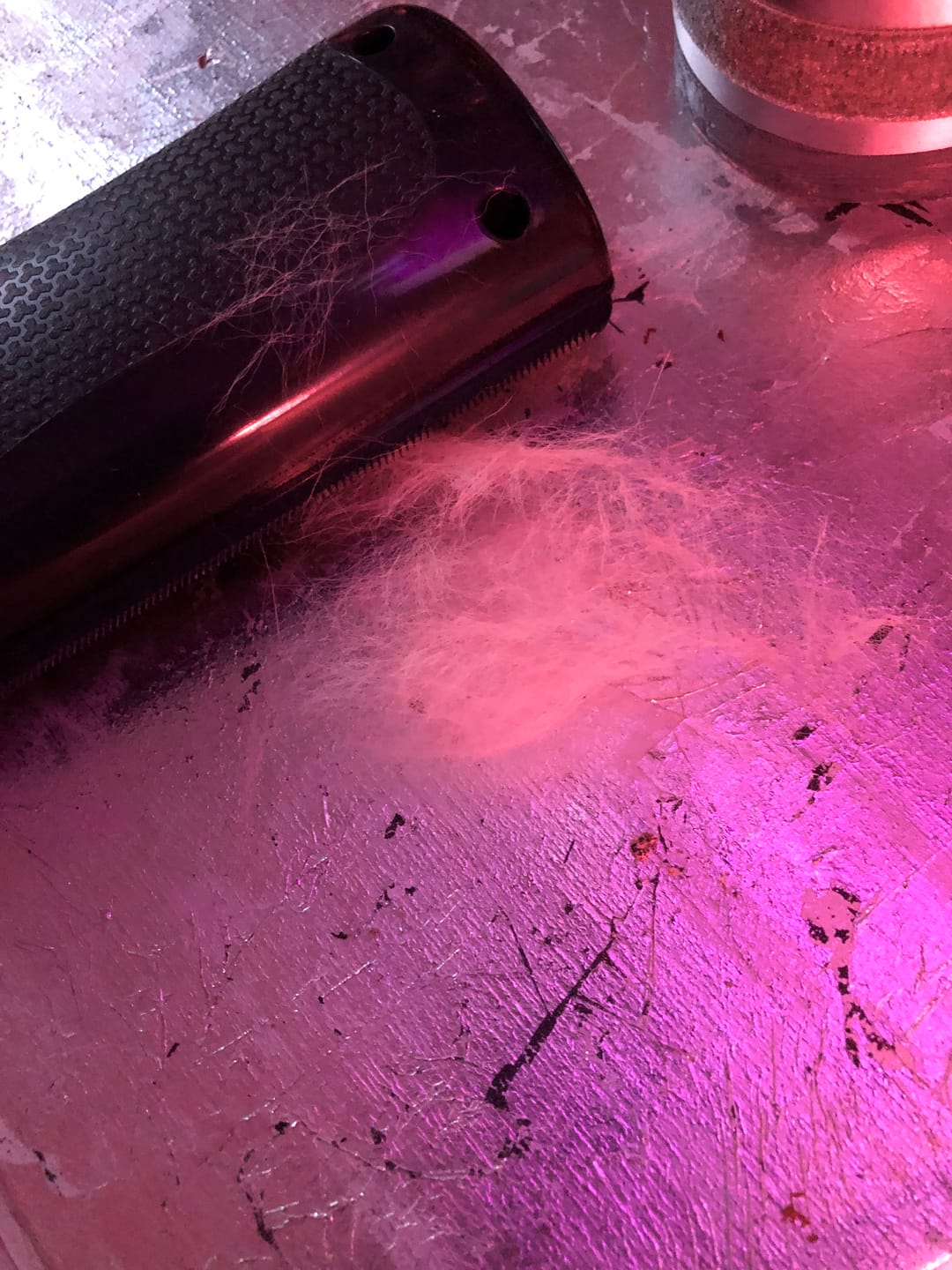 Customer photo review of Dog Deshedding Comb - Dog, Horse & Cat - Black