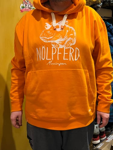 Customer photo review of Nölpferd (Stick) · Unisex Basic Signature Bio Hoodie