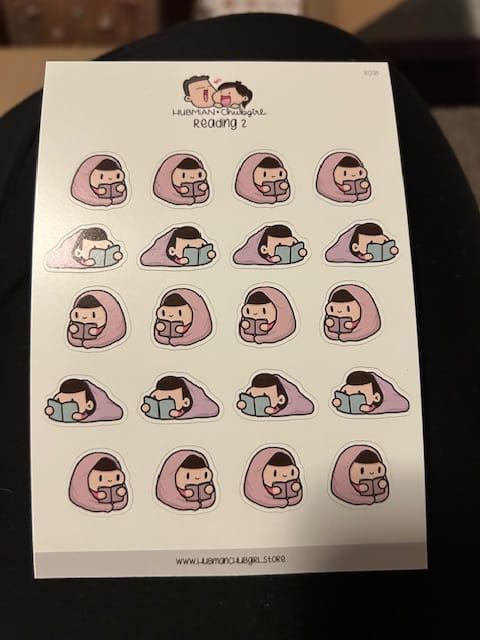 Customer photo review of Reading 2 Planner Stickers