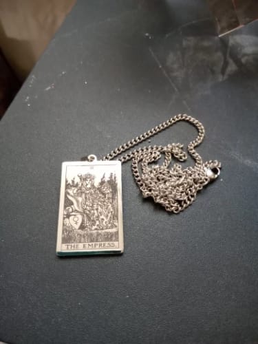 undefined review of Stainless Steel Tarot Card Necklace – 22 Personality Pendant Designs for Men & Women image 1 out of 1