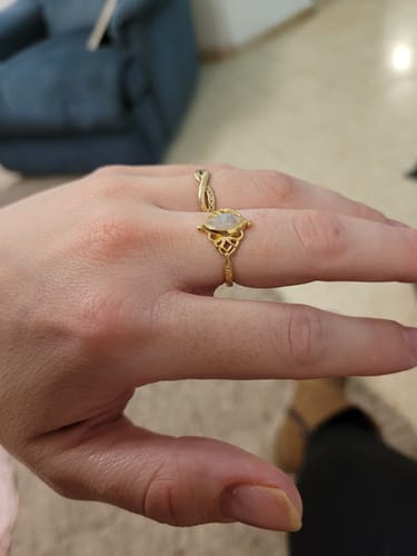 Customer photo review of טבעת מרקיזה מוזהבת