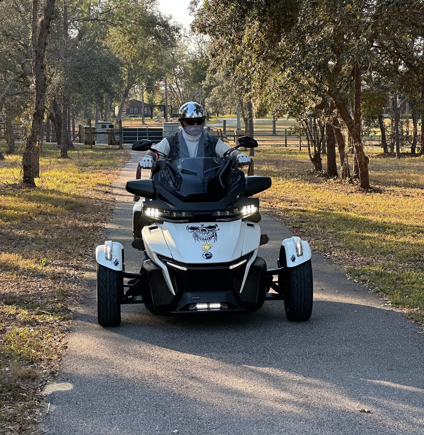 Customer photo review of Smallest Lightest SOA DOT Beanie Helmet / Chrome