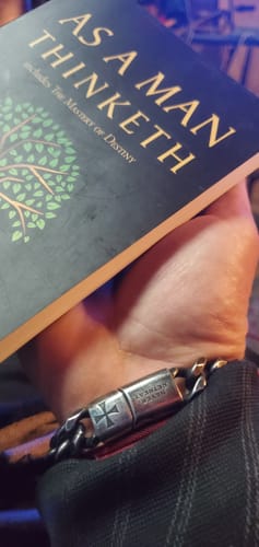 Customer photo review of Deal 33% Off! The Knights Templar - Never Retreat Never Surrender Bracelet- Helps Pair Veterans With A Service Dog Or Shelter Dog