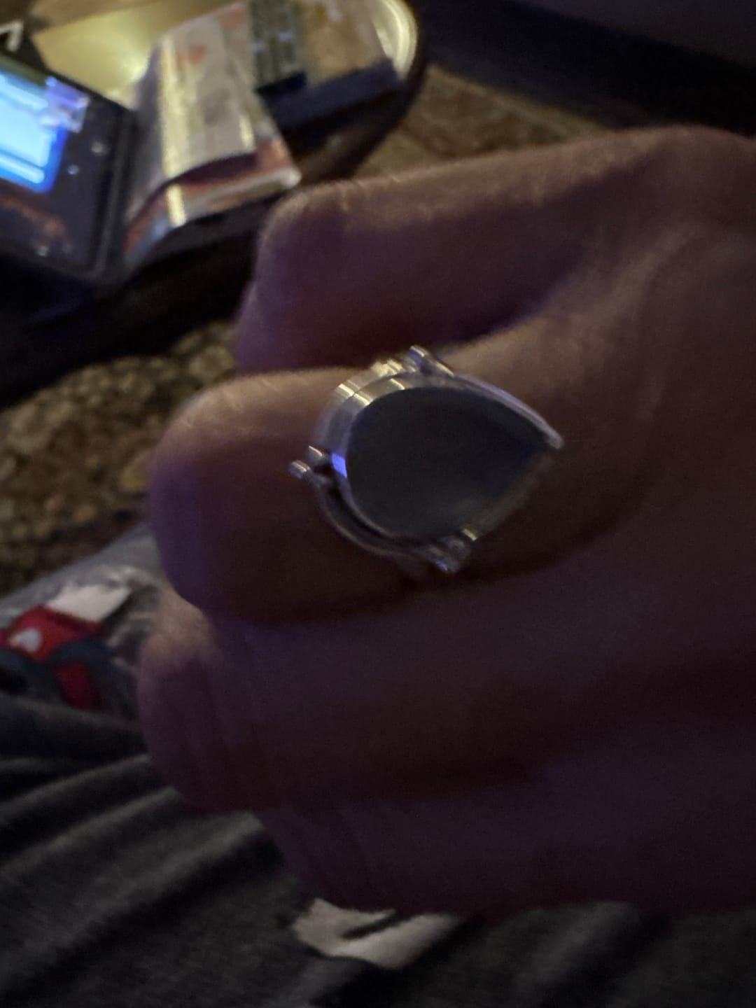 Customer photo review of Teardrop Aquamarine Ring Sterling Silver