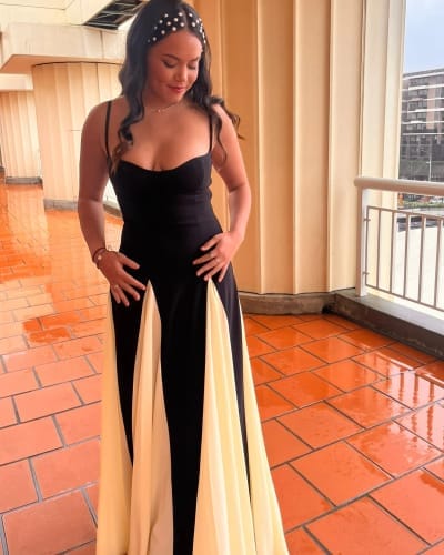 Customer photo review of Paloma maxi dress