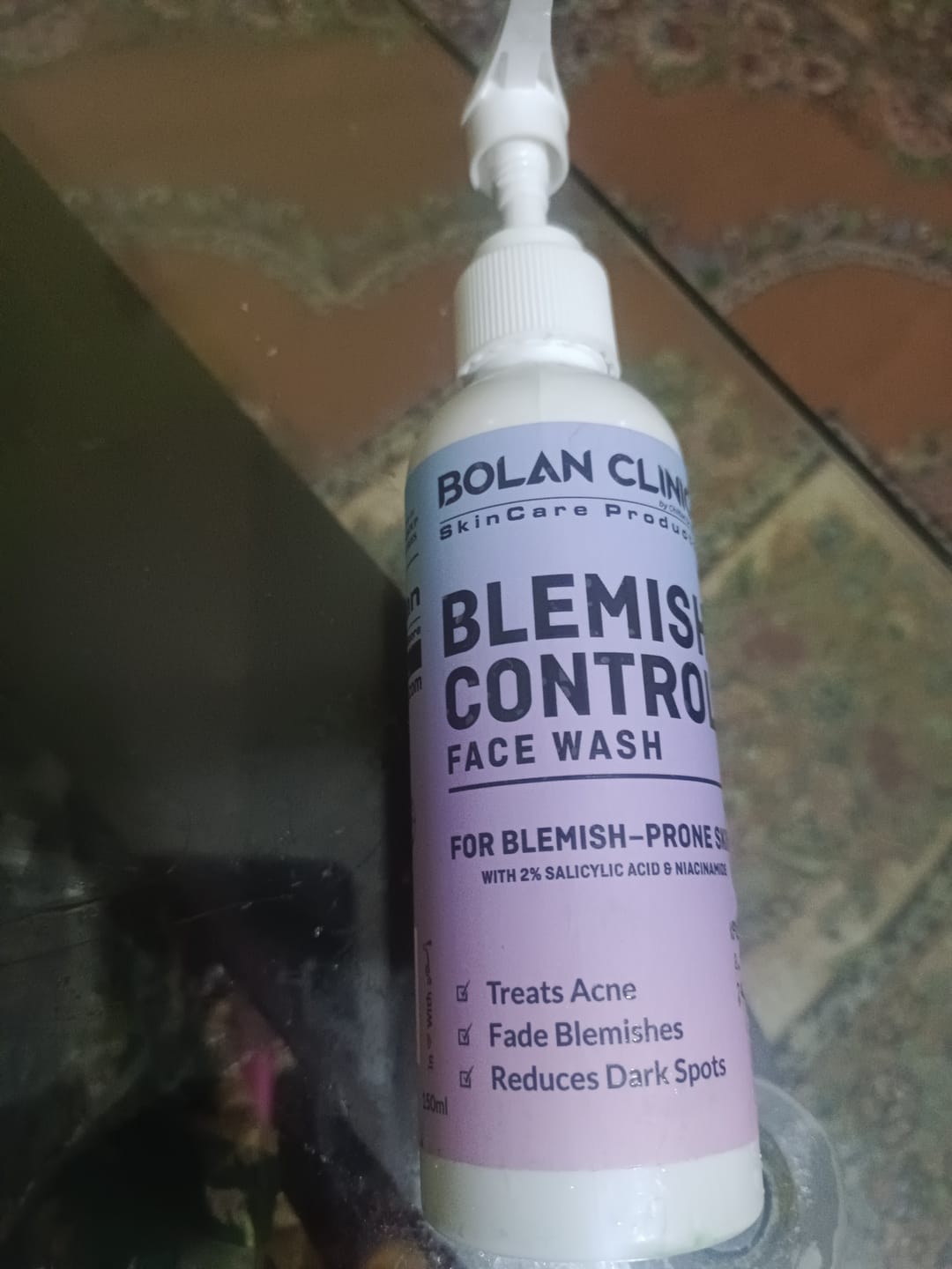 Customer photo review of Blemish Control Face Wash - Made with 2% Salicylic Acid & Niacinamide, Treats Acne, Fades Blemishes & Reduces Dark Spots