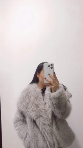 Customer photo review of Jenna Faux Fur Coat