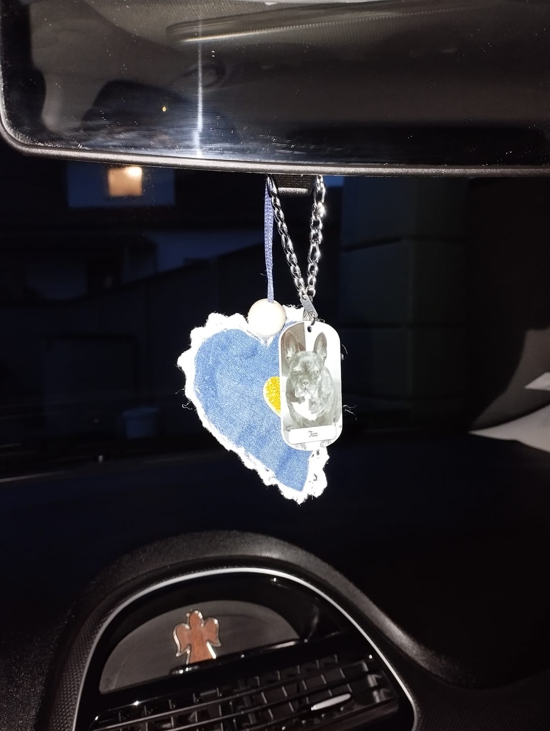 Customer photo review of Photo double face - Porte-clés Dog Tag personnalisé