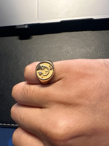 Customer photo review of Capricorn Small Signet Ring