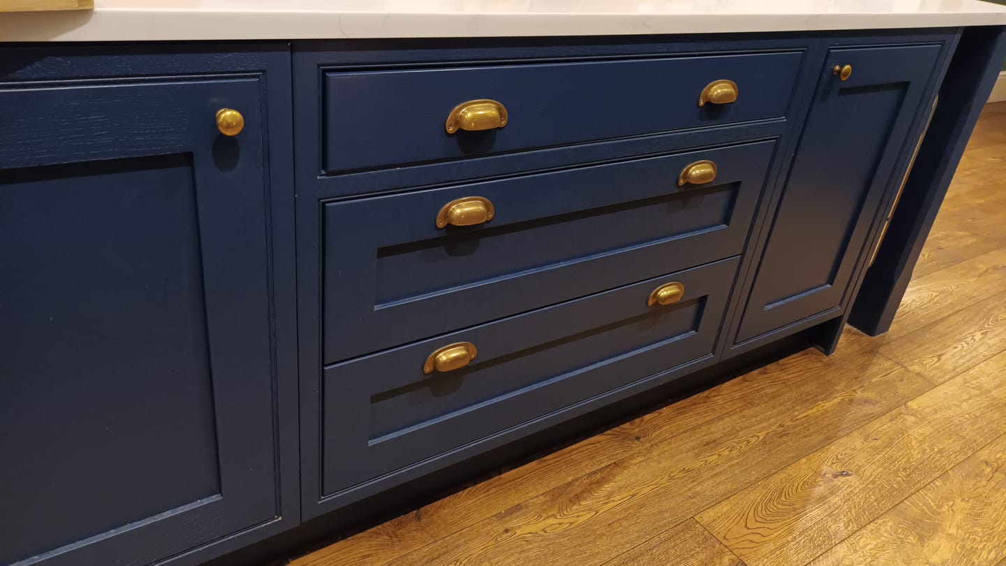 Customer photo review of Classic Polished Brass Cupboard Handles