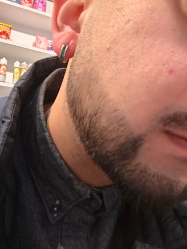 Customer photo review of Emerald Baguette Hoop - Silver