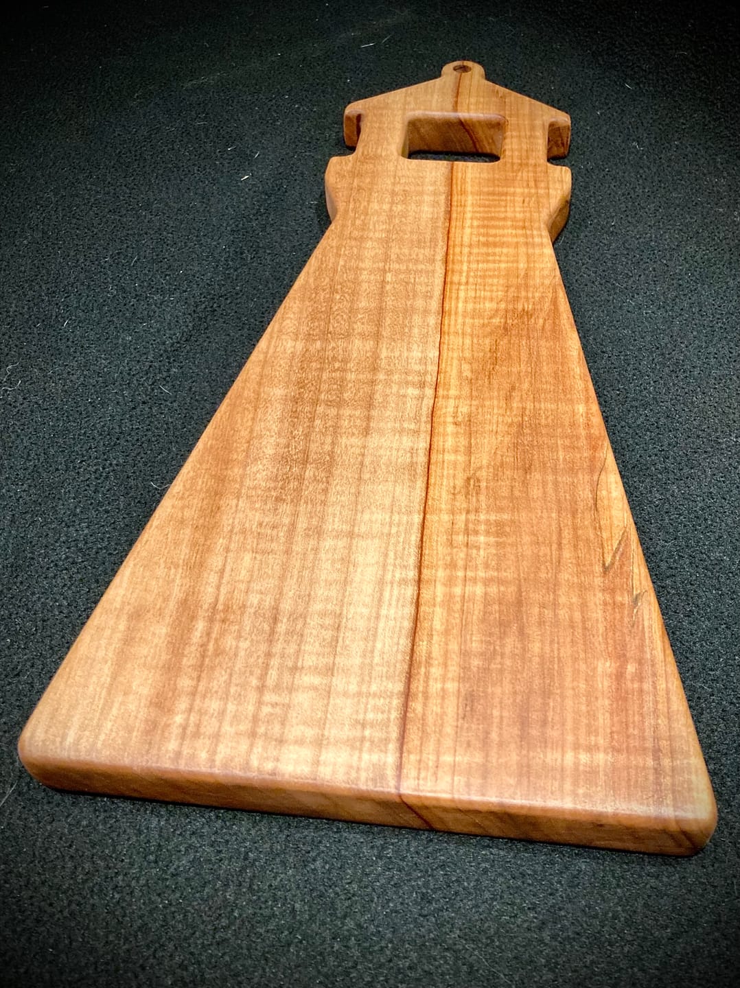 Customer photo review of 17x8" Lighthouse Shaped Serving Board Acrylic Router Template