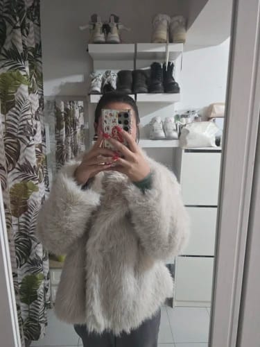 Customer photo review of Jenna Faux Fur Coat