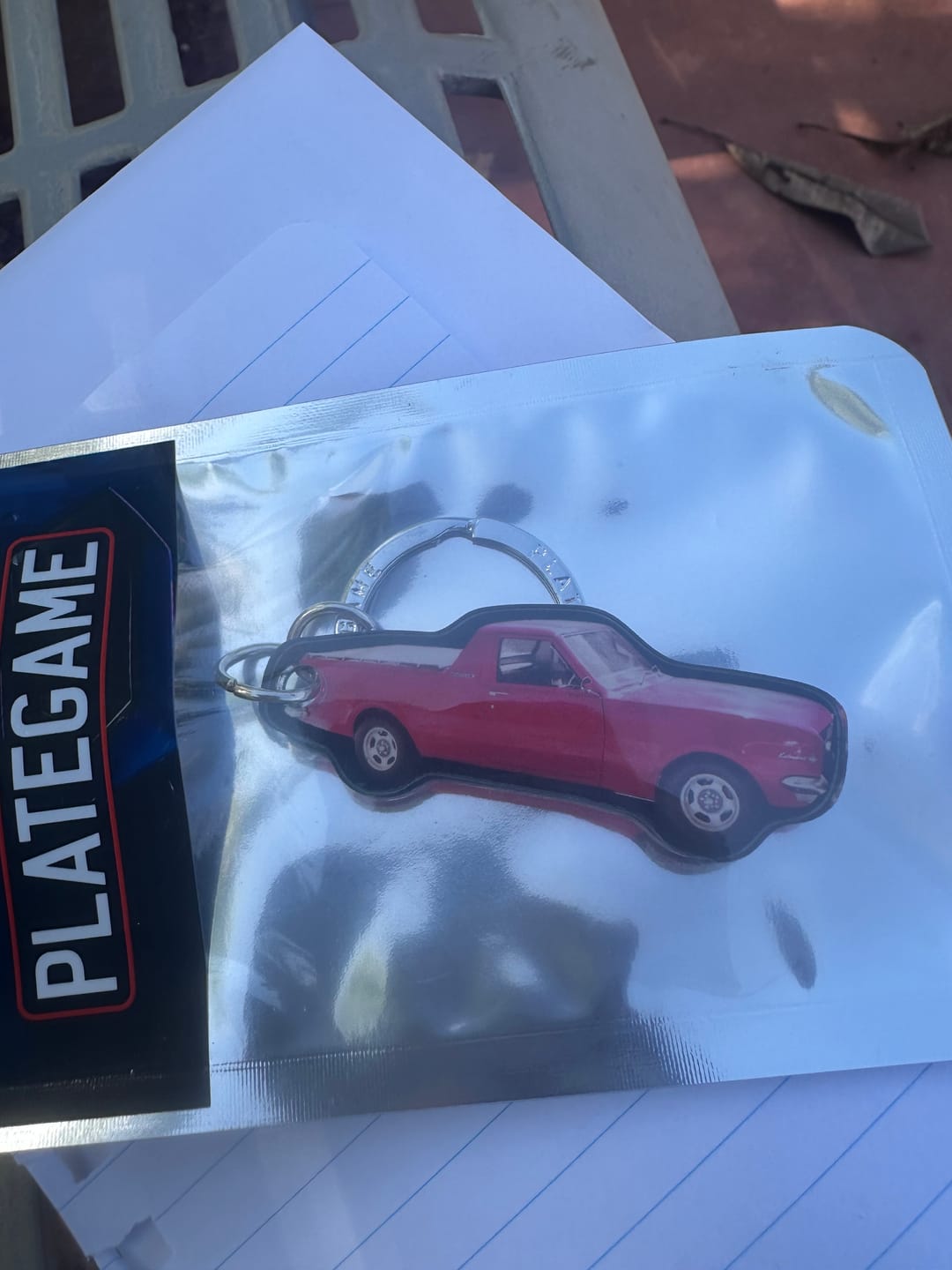 Customer photo review of PG Mini Custom Keychain