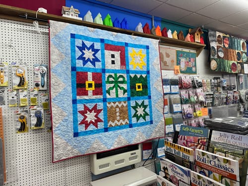 Customer photo review of Festive Friends Christmas Quilt Complete Pattern | Digital PDF Pattern