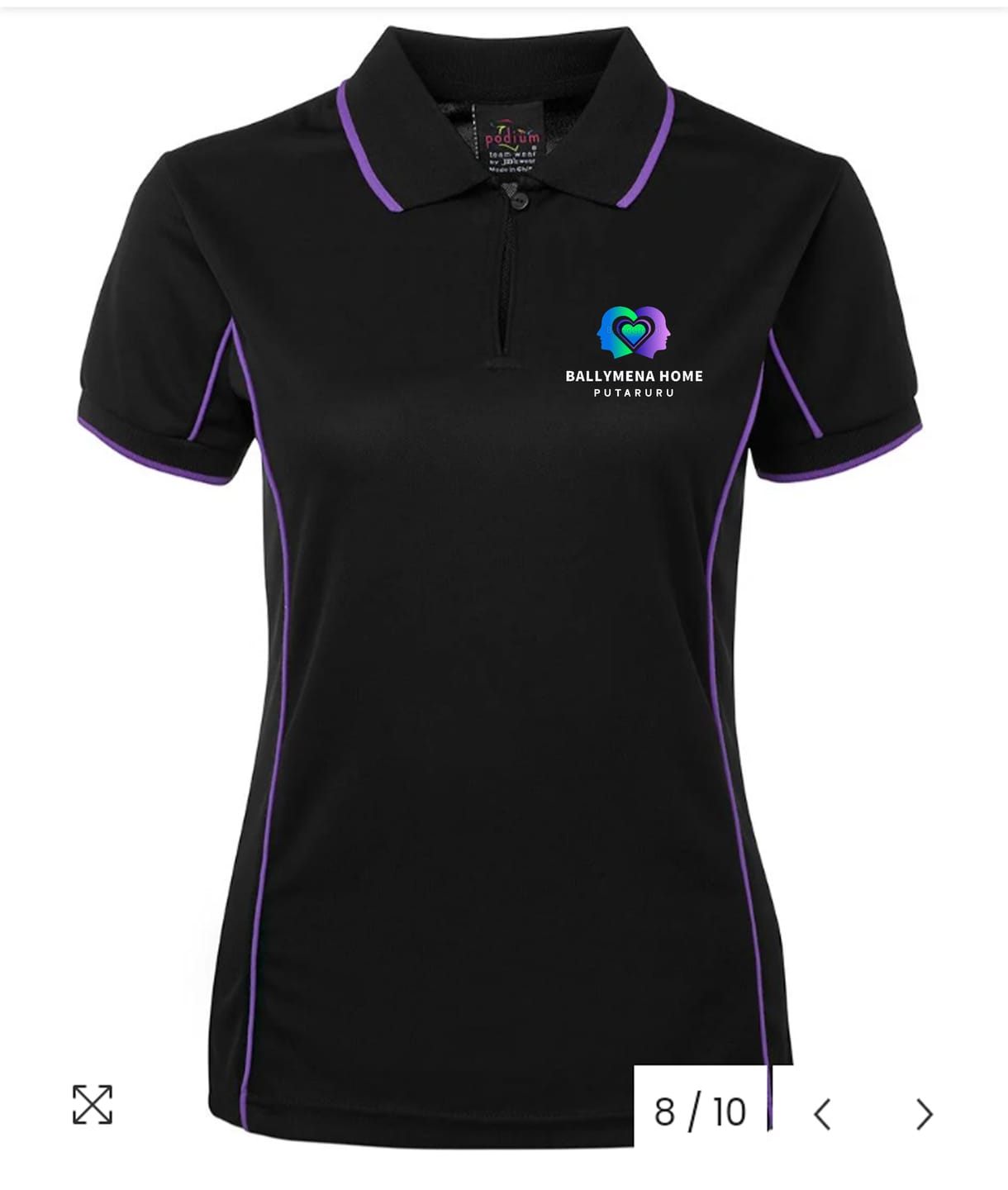 Customer photo review of Podium Ladies Piping Polo - 7LPI