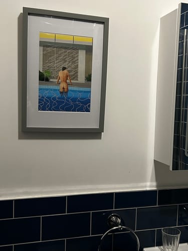 Customer photo review of Peter Getting Out of Nick's Pool by David Hockney,  16x12" (A3) Poster Print