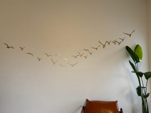 Customer photo review of Flying Birds Metal Wall Art