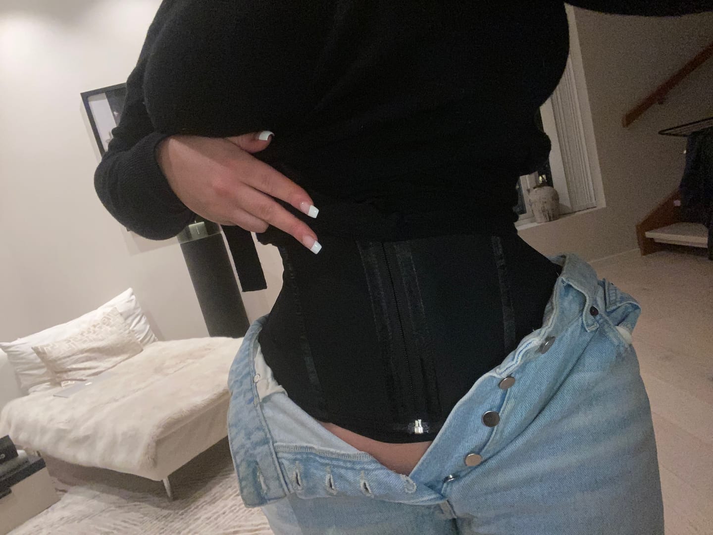 Customer photo review of Black Waist Trainer