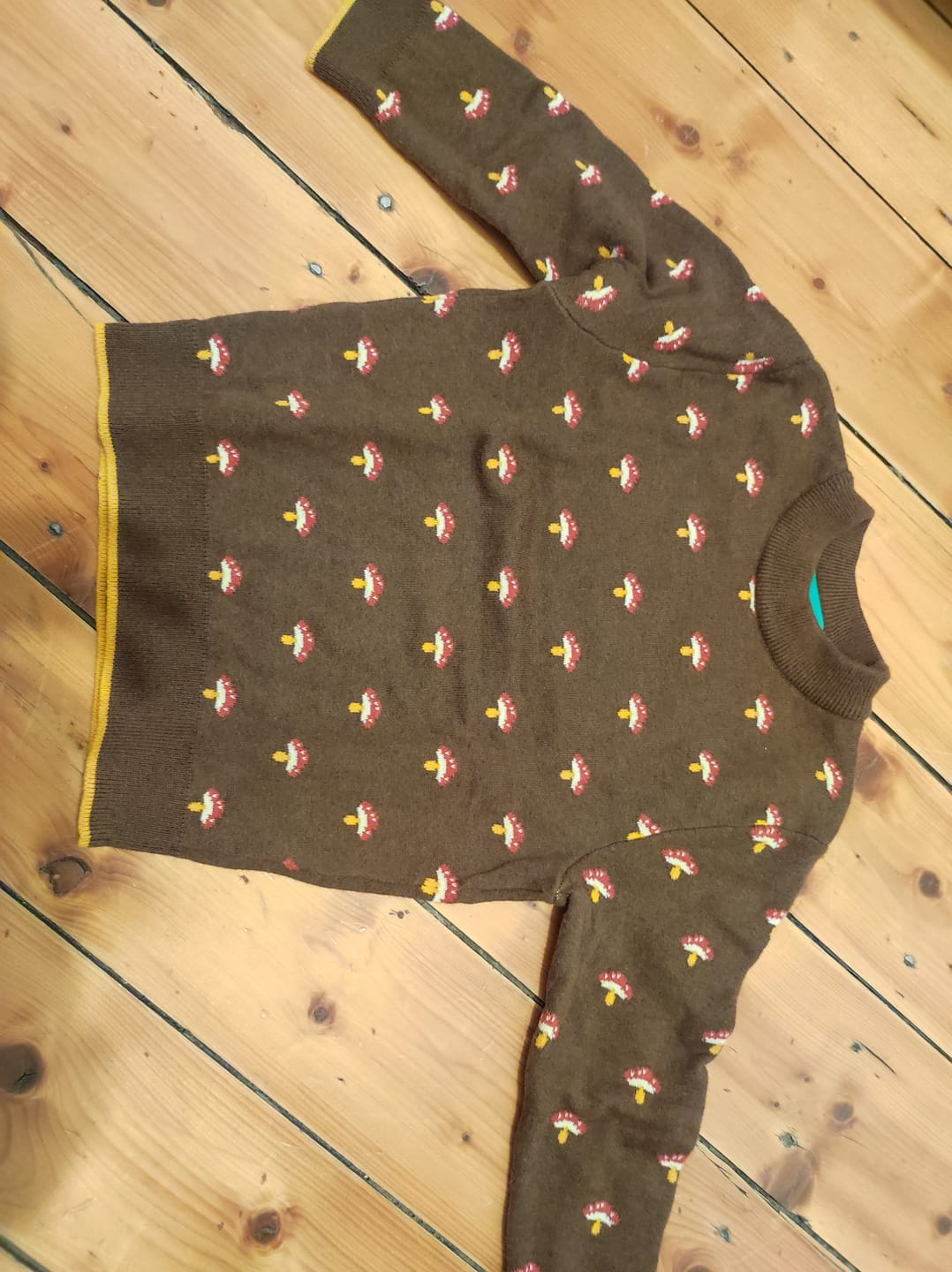 Customer photo review of From One To Another Toadstool Knitted Jumper
