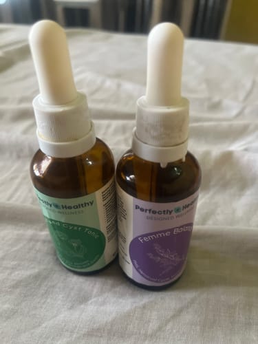 Customer photo review of Fibroid & Hormonal Balance Combo