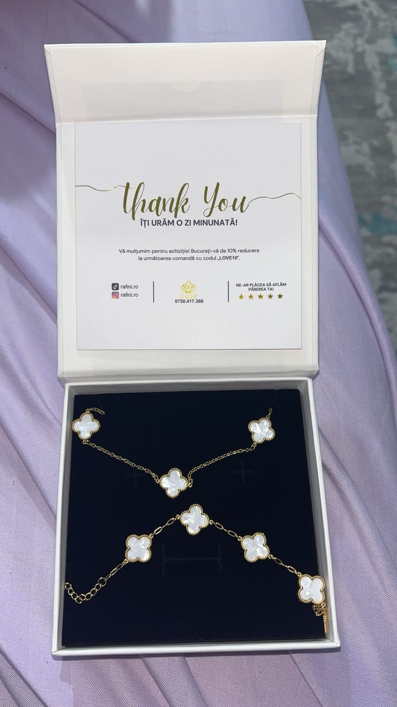 Customer photo review of Set Bratara + Colier Auriu Flower
