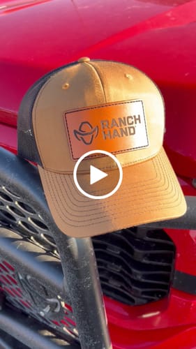 Customer video review of Custom Leather Patch Hats Richardson 112 Laser Engraved