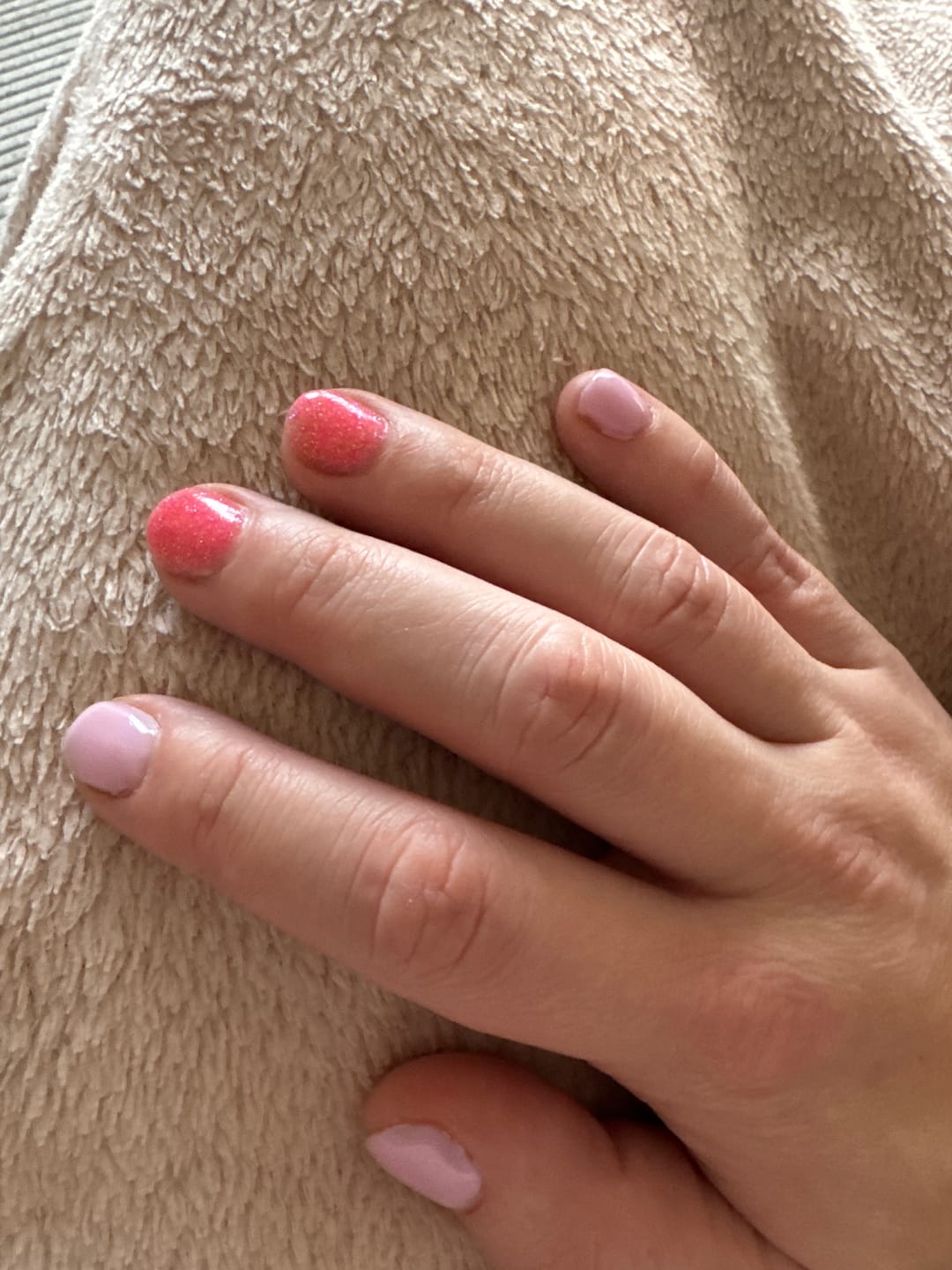 Customer photo review of Sweet Pink Bling Dipping Powder