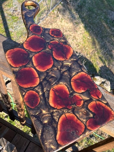 Customer photo review of 23.25x9.3x1.5" Large Free Flow Charcuterie Board Silicone Mold