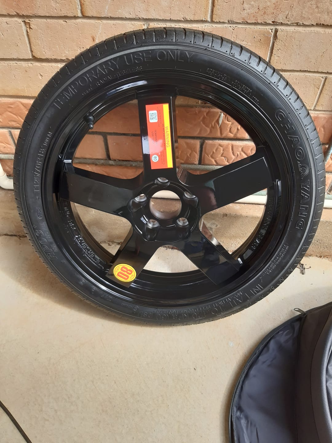 Customer photo review of Mercedes B-CLASS W246 Space Saver Spare Wheel Kit - HUB CENTRIC - Braumach Spare Wheel Kit All Models - 2012-2018