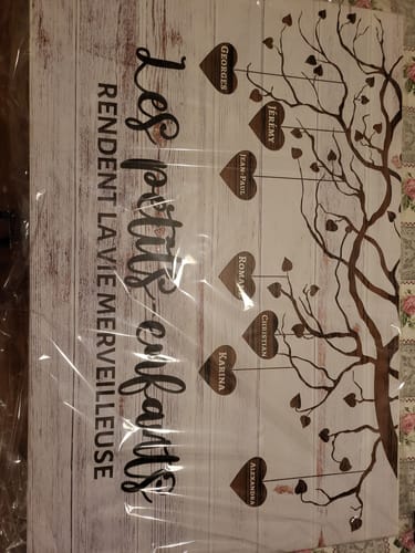 Customer photo review of Mes petits-enfants - Toile grands-parents