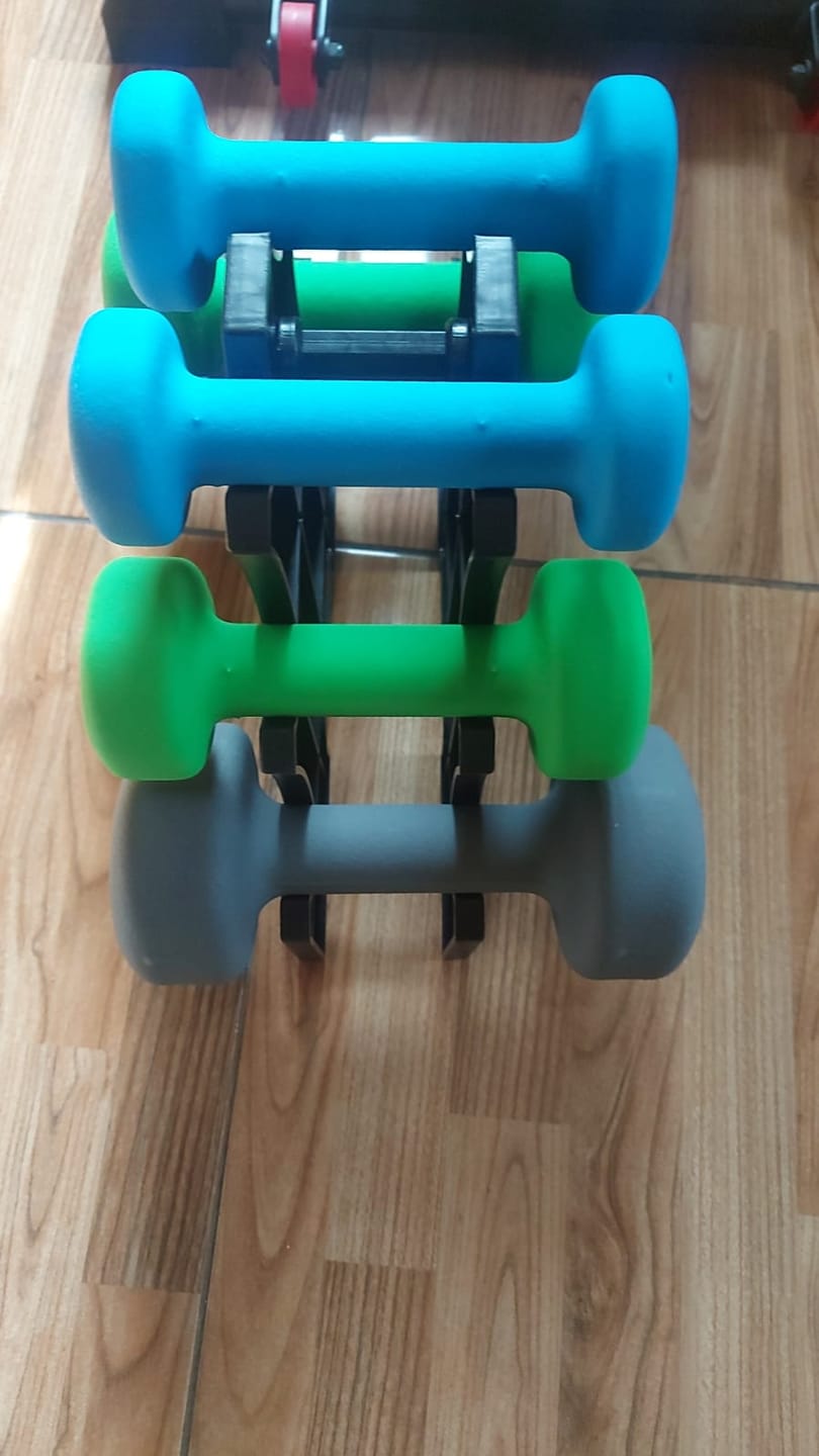 Customer photo review of Sets de Mancuernas de Neopreno + RACK