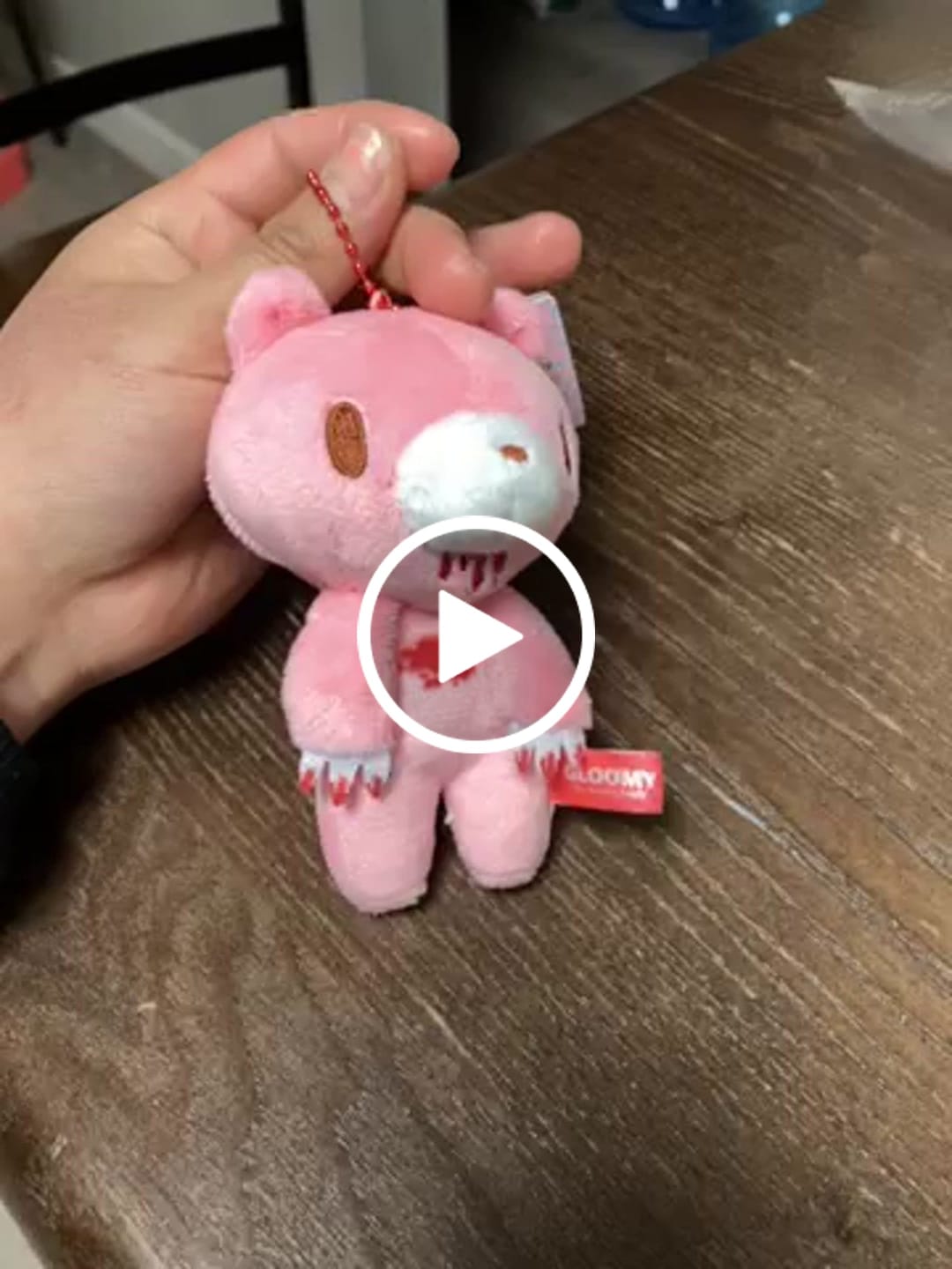 Customer video review of Mini Pink Messy Gloomy Ballchain Plushie