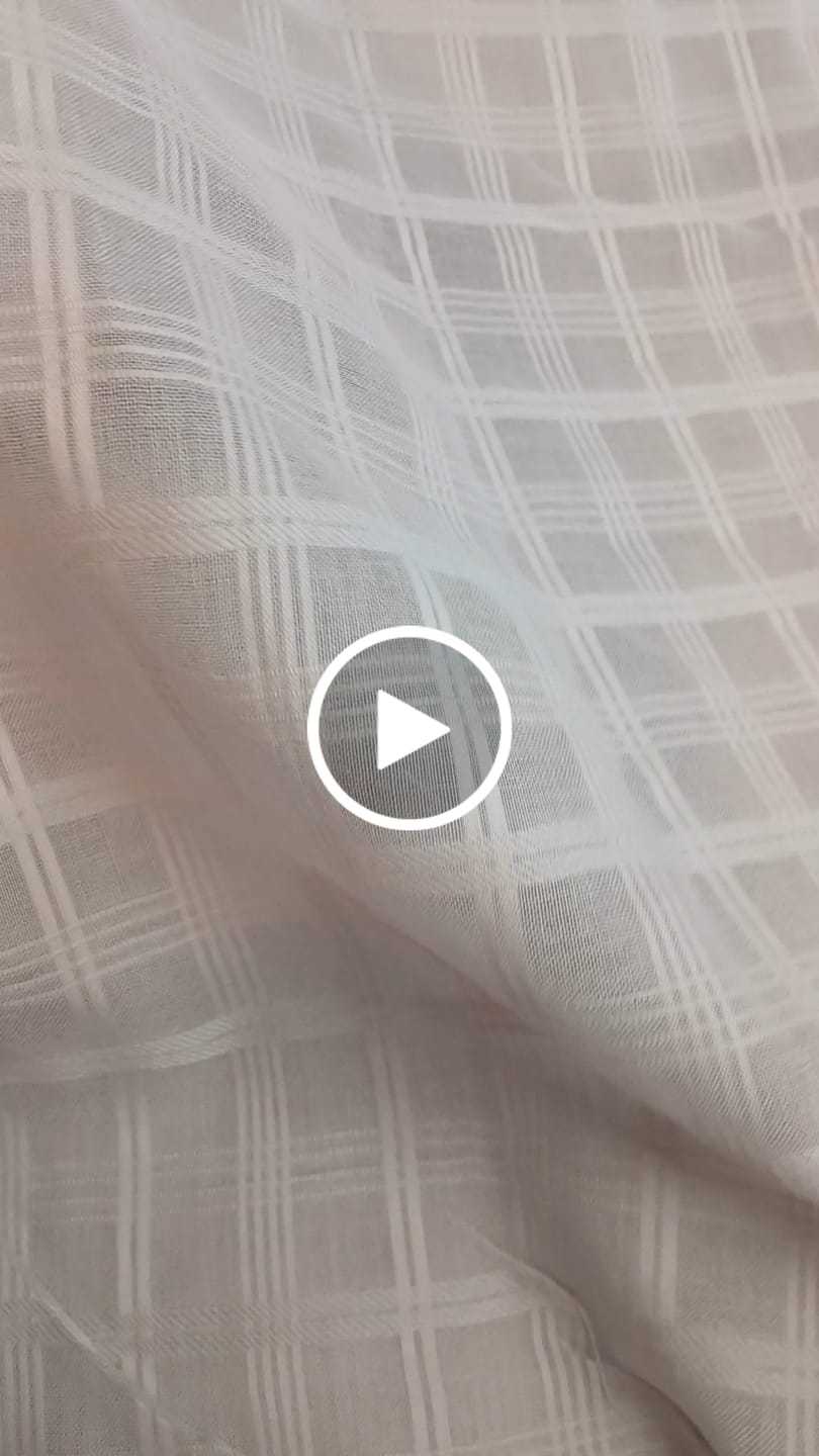 Customer video review of Grey Checkered Muslin Fabric