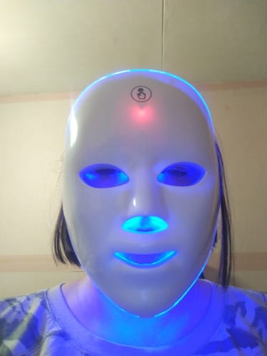Customer photo review of LED Light Therapy Face Mask | Anti Ageing Mask