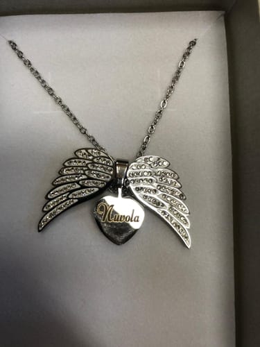 Customer photo review of Collana Angelo Mio Con Incisione Personalizzata