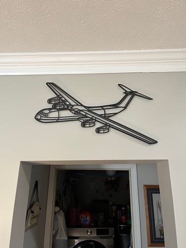 Customer photo review of C-141B Starlifter Angle Metal Aircraft Wall Art - NCP0532