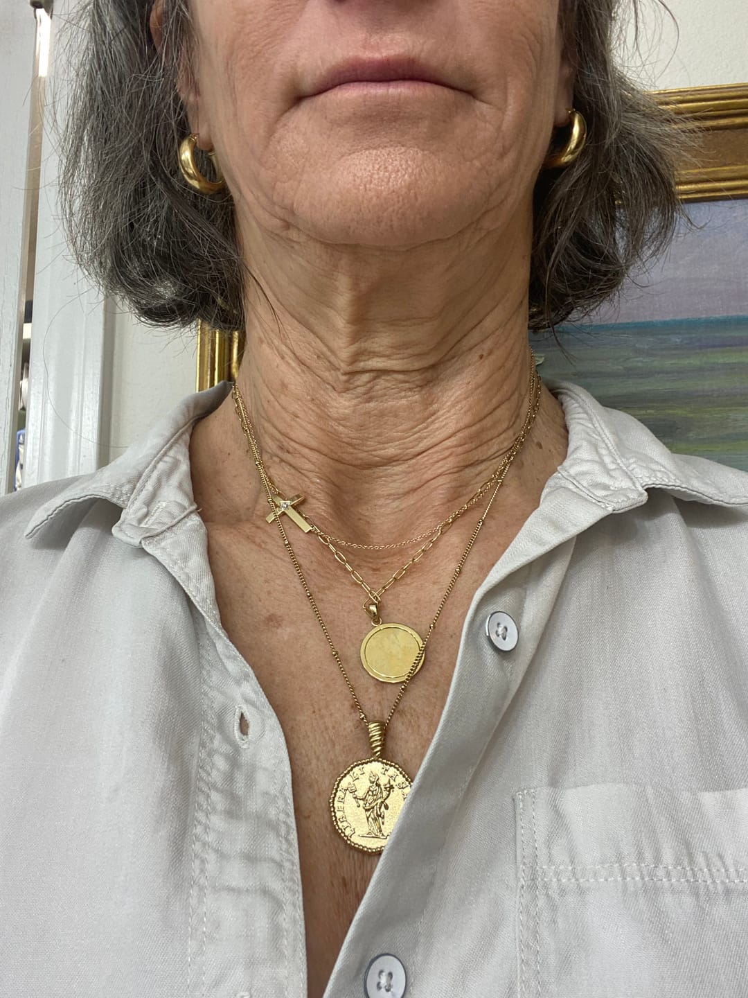 Customer photo review of Bold Hoop Earrings