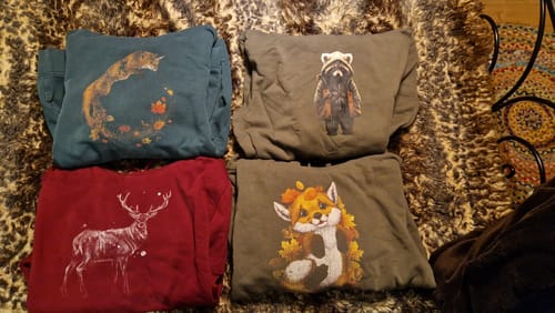 Customer photo review of Willi Waschbär  - Bio Unisex Hoodie (PREMIUM)