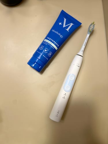 Customer photo review of Mouthology Fluoride-Free Toothpaste