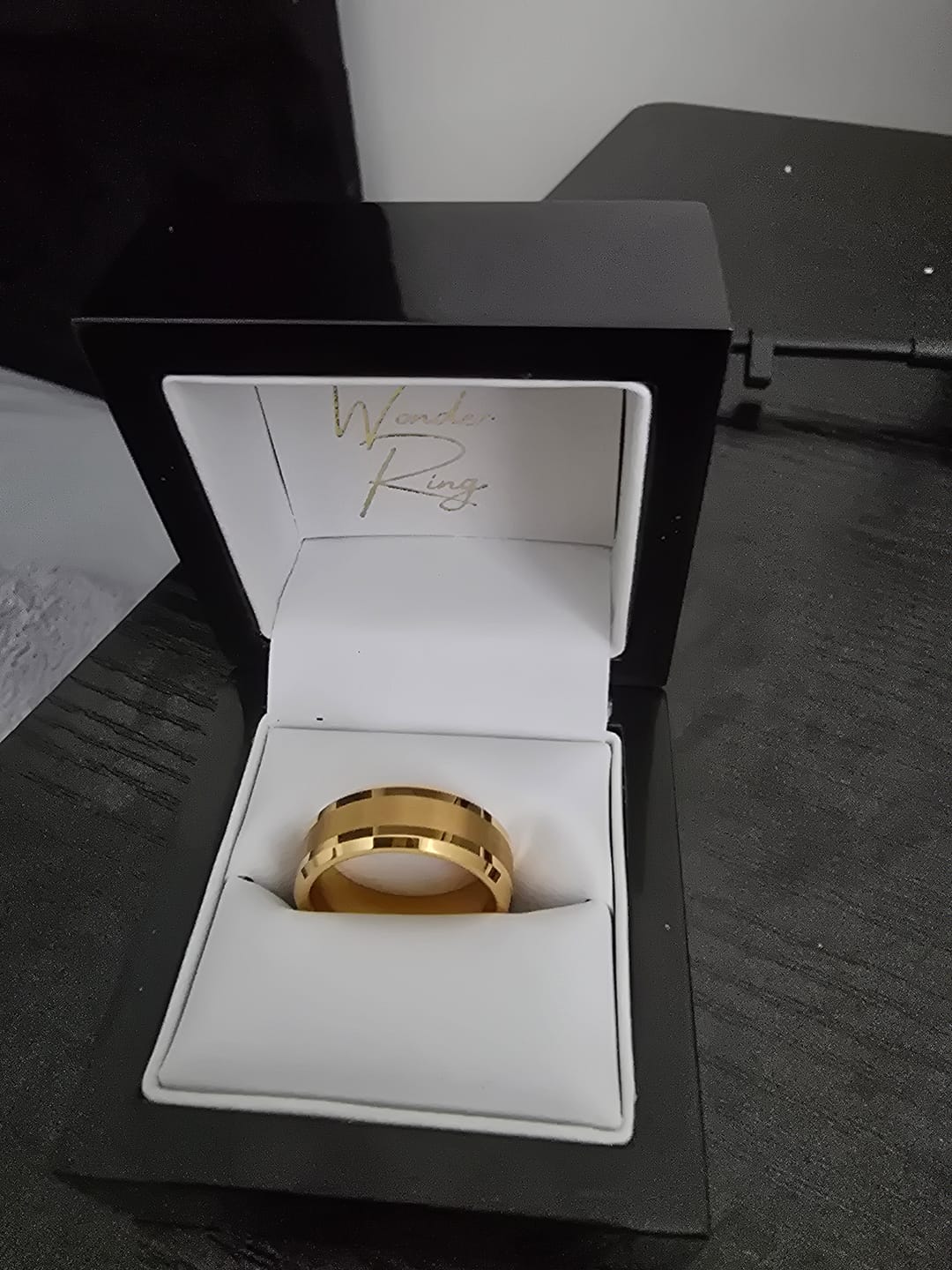 Customer photo review of Gold Brushed 8mm Wonder Ring