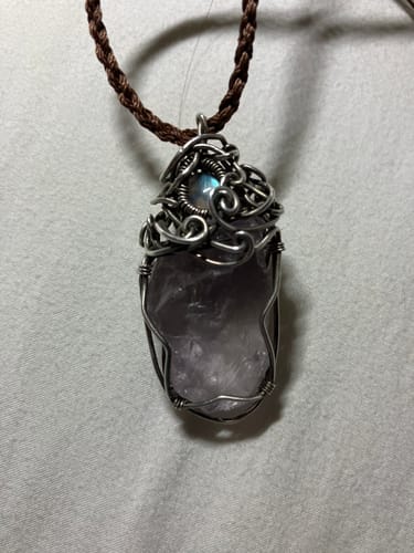 Customer photo review of Peace Energy Amethyst Silver Pendants
