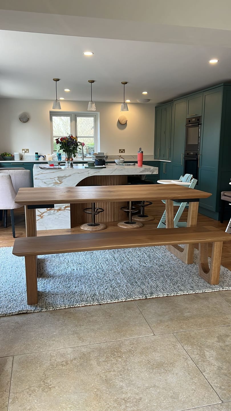 Customer photo review of Lilian Extendable Dining Table in Solid Oak