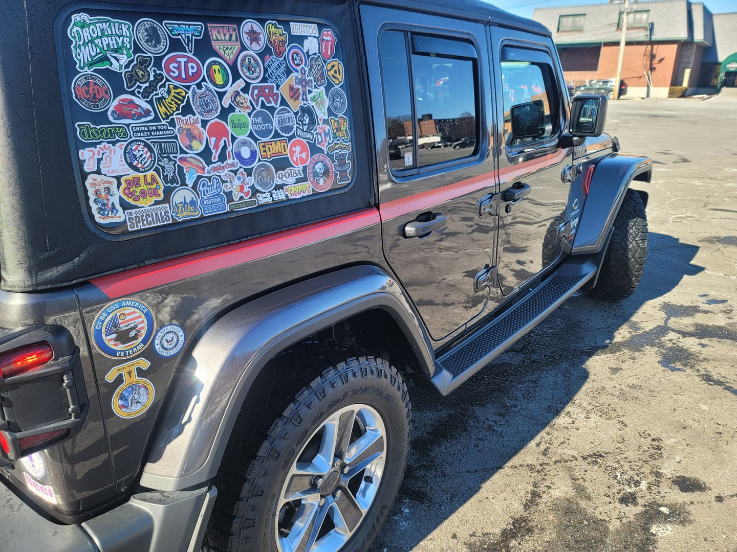 Customer photo review of Upper Body Stripe Kit for Jeep Wrangler JL