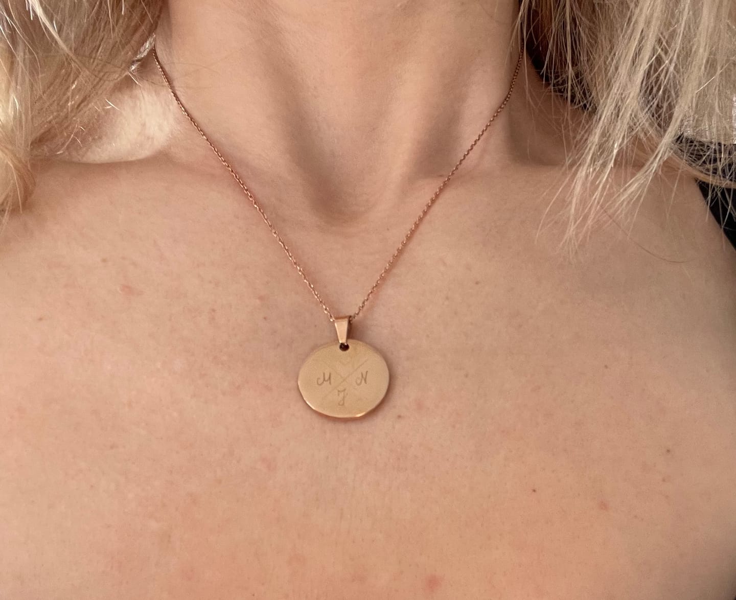 Customer photo review of Halskette Initialen